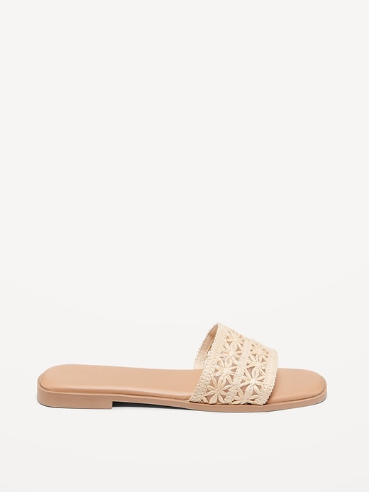 Image number 6 showing, Floral Raffia Slide Sandals