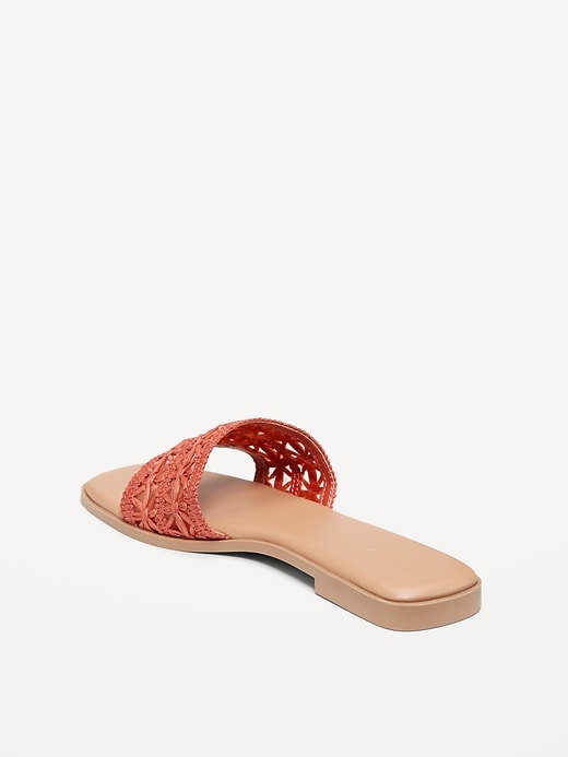 Image number 4 showing, Floral Raffia Slide Sandals