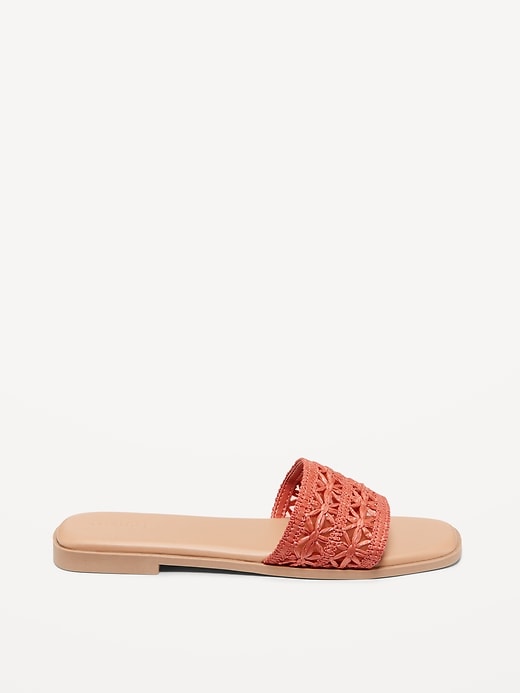 Image number 3 showing, Floral Raffia Slide Sandals