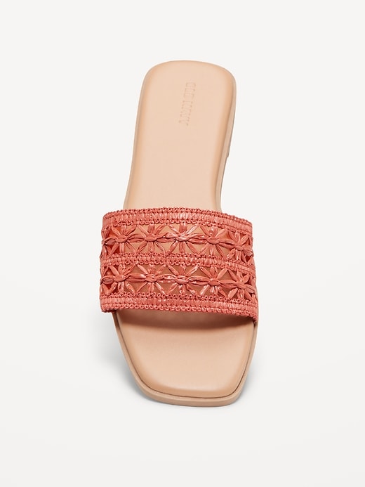 Image number 2 showing, Floral Raffia Slide Sandals