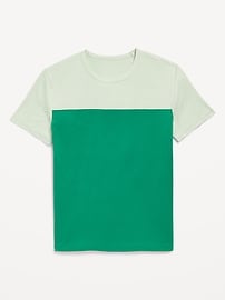 Image number 1 showing, CloudMotion Color-Block Graphic T-Shirt for Boys