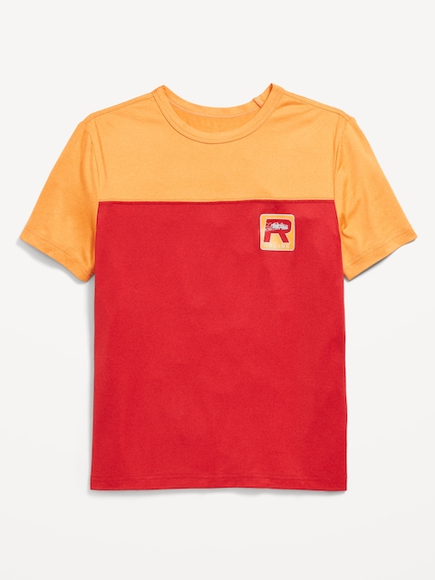 CloudMotion Color-Block Graphic T-Shirt for Boys - Scotty Red