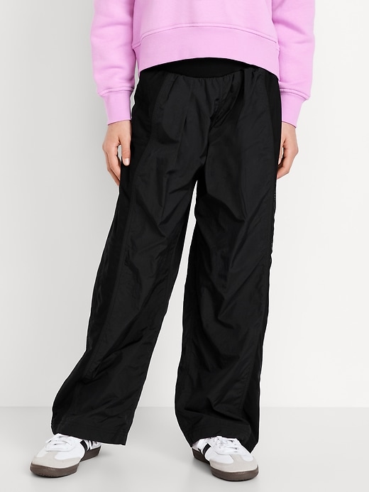 View large product image 1 of 3. High-Waisted Crinkle Wide-Leg Pants for Girls