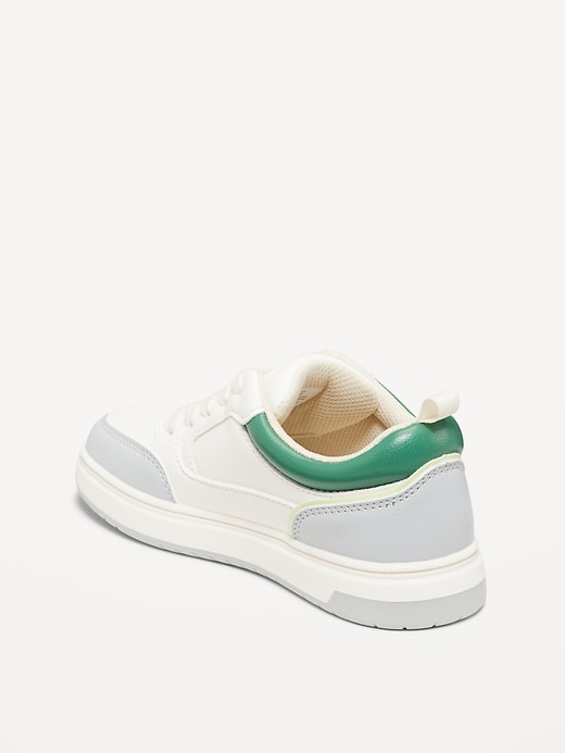 Image number 3 showing, Faux-Leather Sneakers for Boys
