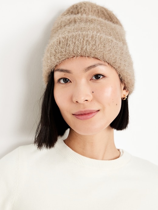 Image number 1 showing, Eyelash Beanie for Women