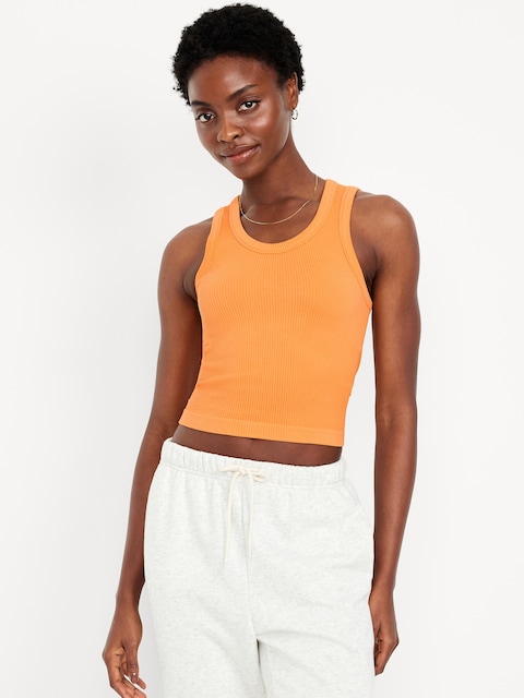 Exhale Seamless Fitted Rib Tank - Golden Aurora