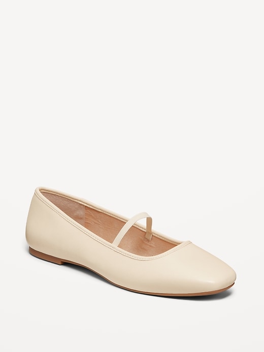 Image number 1 showing, Mary Jane Square-Toe Ballet Flats