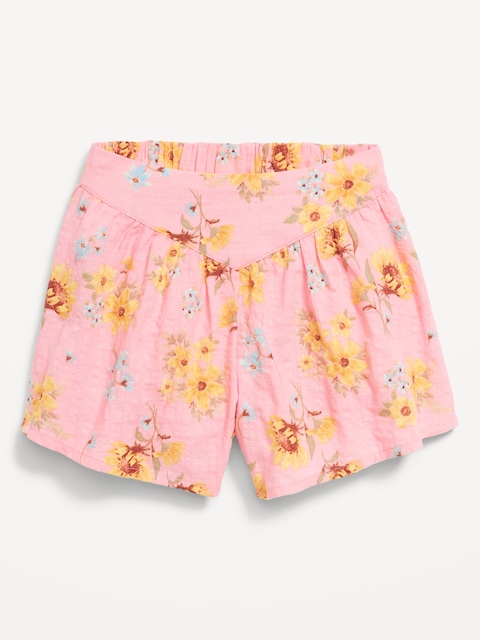 Printed Swing Culotte Shorts for Toddler Girls - Sunflower