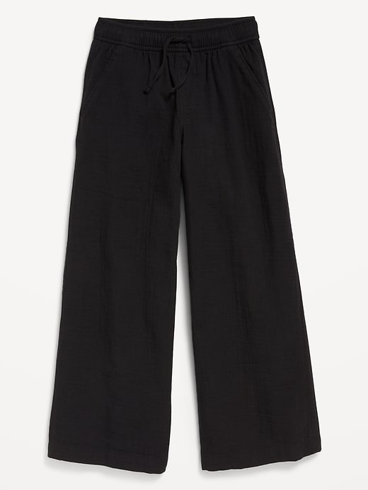 Image number 4 showing, Loose Printed High-Waisted Double-Weave Wide-Leg Pants for Girls