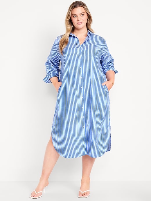 Image number 6 showing, Striped Midi Shirt Dress