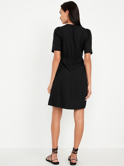 Image number 2 showing, Button-Down Crepe Mini Dress