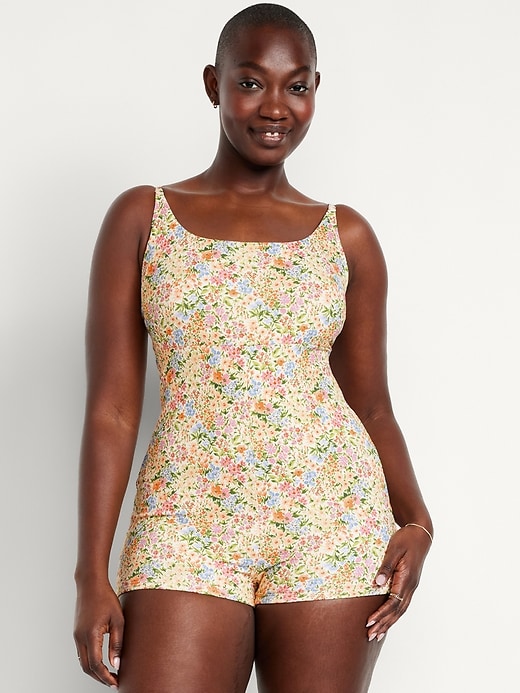 Image number 5 showing, Textured Swim Romper -- 2.5-inch inseam