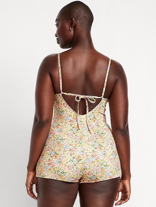 Image number 6 showing, Textured Swim Romper -- 2.5-inch inseam