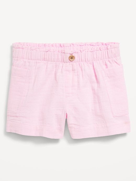 Image number 4 showing, Loose Double-Weave Utility Shorts for Girls