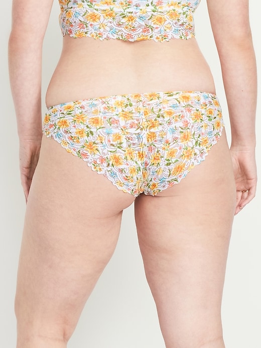 Image number 6 showing, Mid-Rise Lace Bikini Underwear