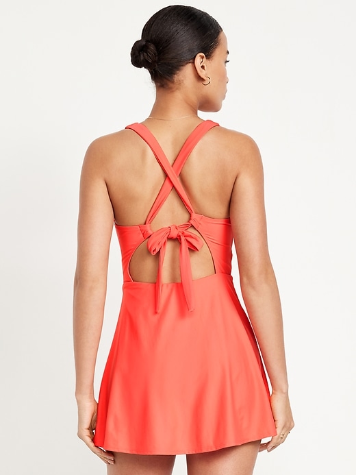 Image number 2 showing, V-Neck Swim Dress