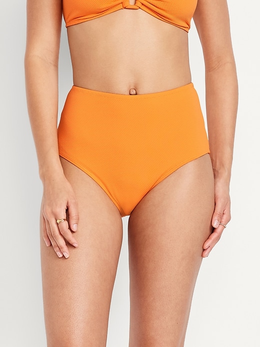 Image number 1 showing, High-Waisted Bikini Swim Bottoms