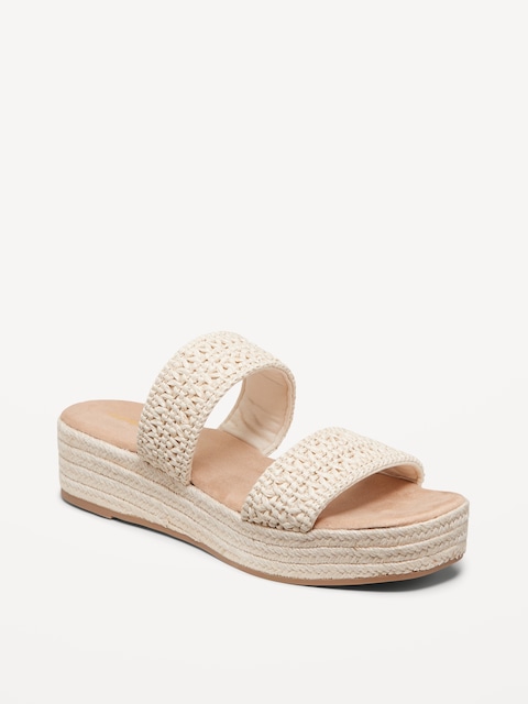 Double-Strap Espadrille Sandals - Totally Natural