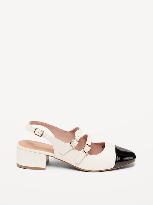 Image number 3 showing, Two-Tone Slingback Heels