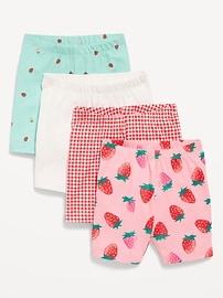 Image number 1 showing, 4-Pack Jersey-Knit Biker Shorts for Toddler Girls