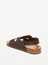 Image number 5 showing, Faux-Leather Double-Strap Sandals for Toddler Boys