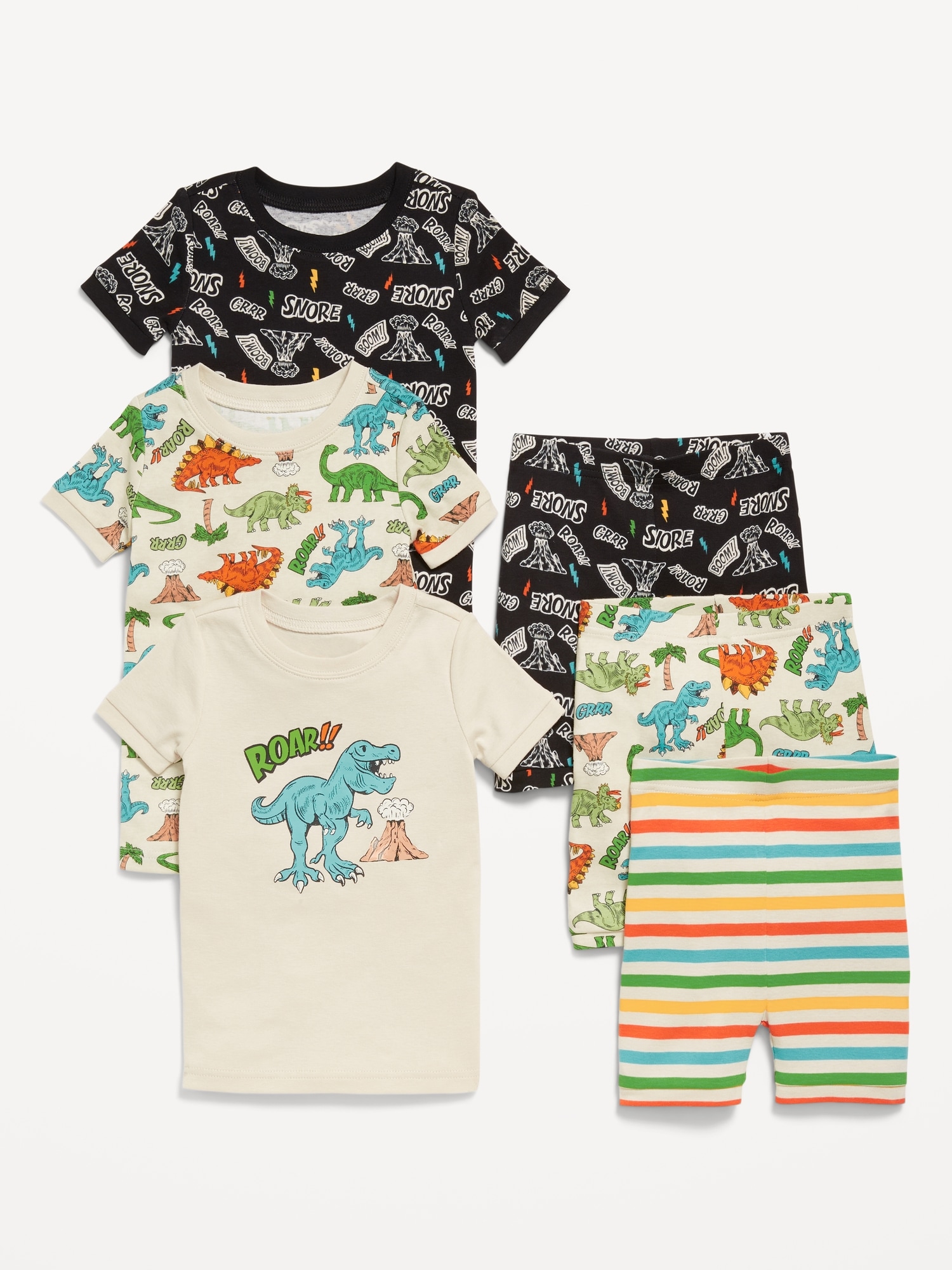 Snug-Fit Graphic Pajama 6-Piece Set for Toddler & Baby