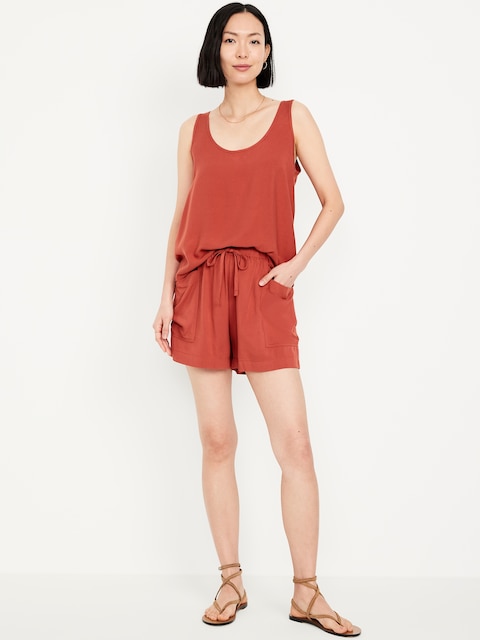 High-Waisted Playa Shorts -- 3.5-inch inseam - Rusty Torch