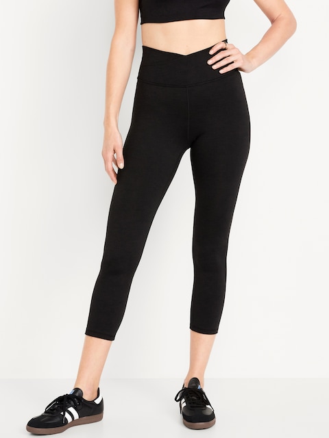 Extra High-Waisted CloudComfy Crop Leggings - Black Jack