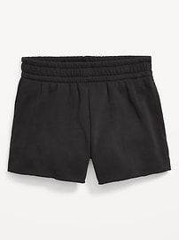 Image number 1 showing, High-Waisted Cut-Off Fleece Shorts for Girls