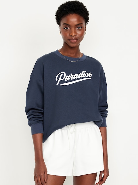 SoComfy Oversized Graphic Sweatshirt - Paradise
