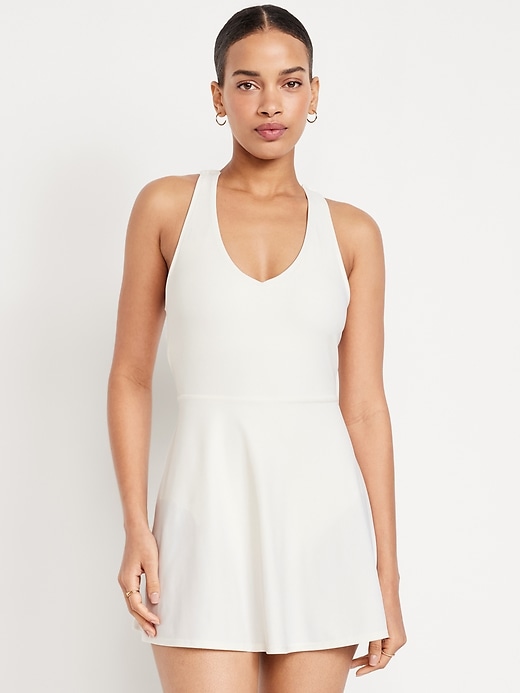 Image number 1 showing, Matte Tie-Back Swim Dress