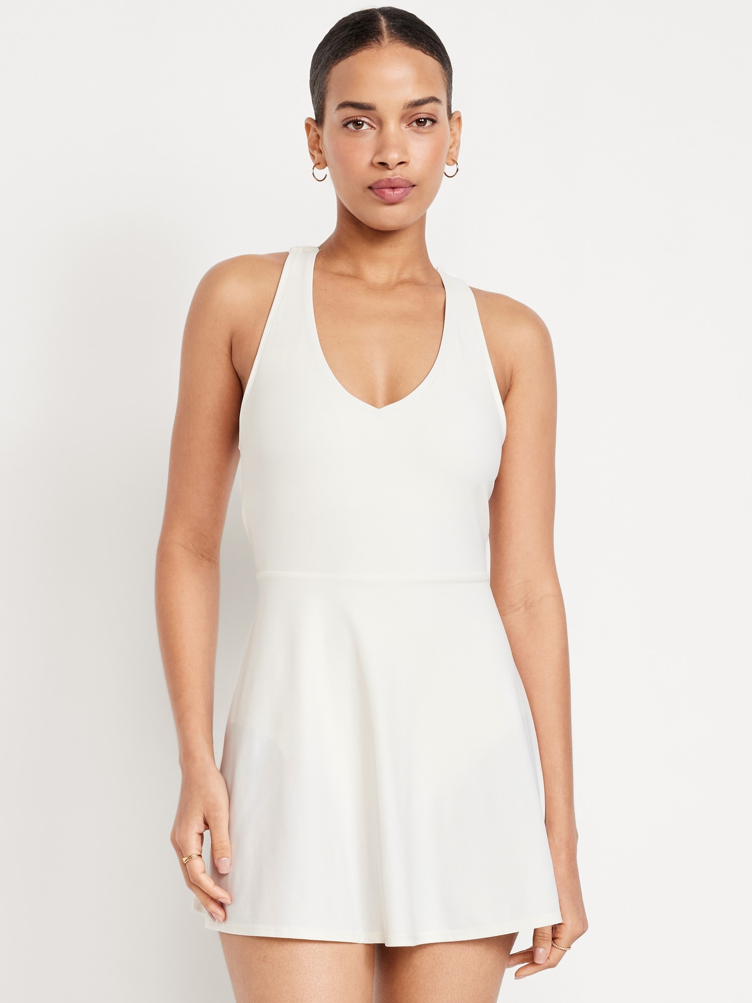 Matte Tie-Back Swim Dress