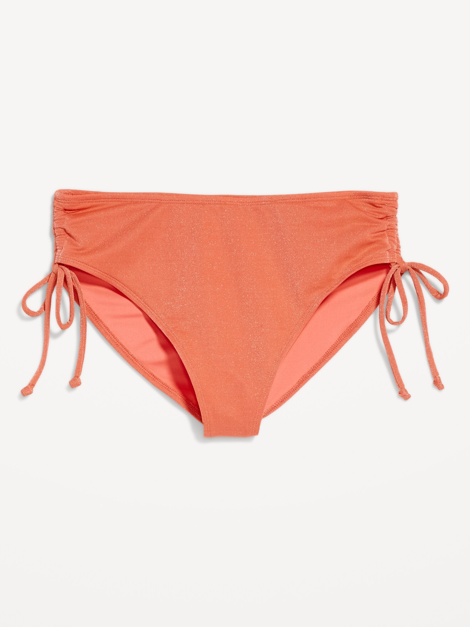 Низ бикини Shine, крой бикини, средняя посадка, на завязках — Old Navy, цвет: Коралловый — фото 4