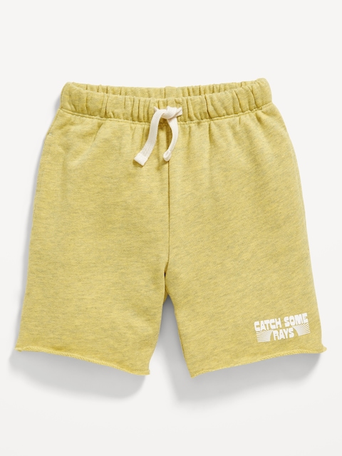 French-Terry Graphic Shorts for Toddler Boys - Meringutan Yellow