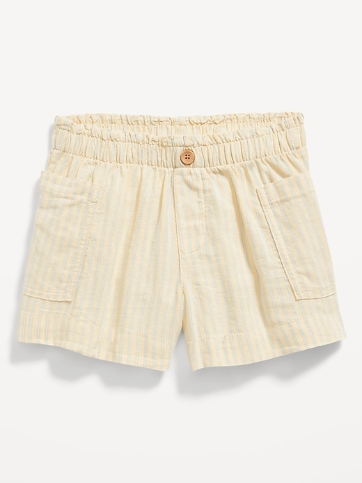 Image number 4 showing, Printed Linen-Blend Utility Shorts for Girls