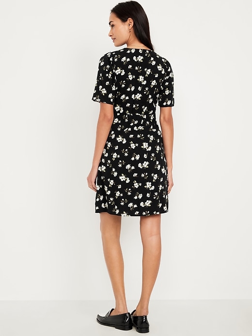 Image number 8 showing, Button-Down Crepe Mini Dress