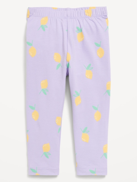 Printed Full-Length Leggings for Toddler Girls - Lemons