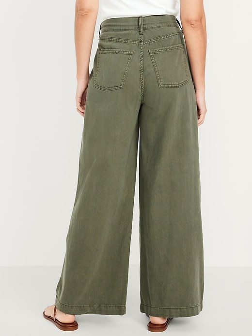 Image number 2 showing, High-Waisted Super Wide-Leg Drapey Pants