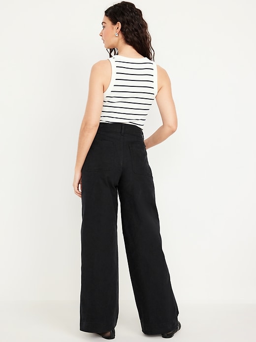 Image number 3 showing, Extra High-Waisted Mariner Wide-Leg Pants