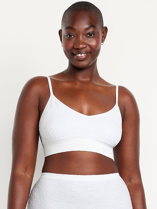 Image number 5 showing, Seamless Lace Longline Bralette