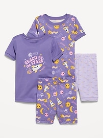 Image number 1 showing, Snug-Fit Graphic Pajama 4-Piece Set for Toddler & Baby