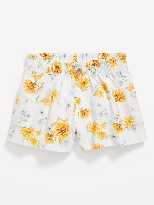 Image number 4 showing, Printed Linen-Blend Utility Shorts for Girls