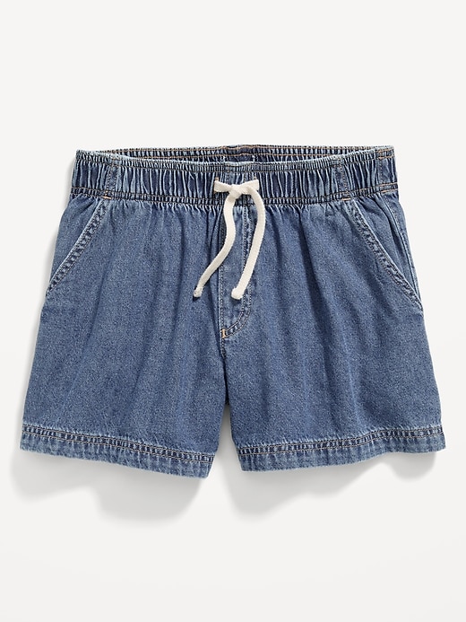 Image number 4 showing, High-Waisted Pull-On Jean Shorts for Girls