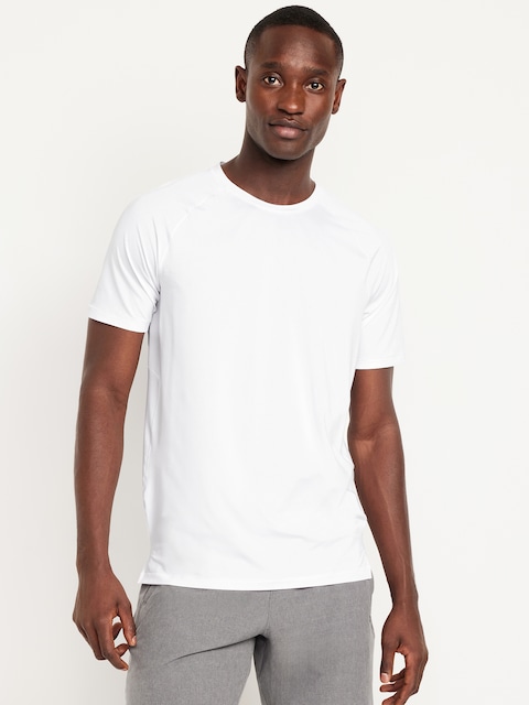 Slim Fit Performance Vent T-Shirt - White Lilies