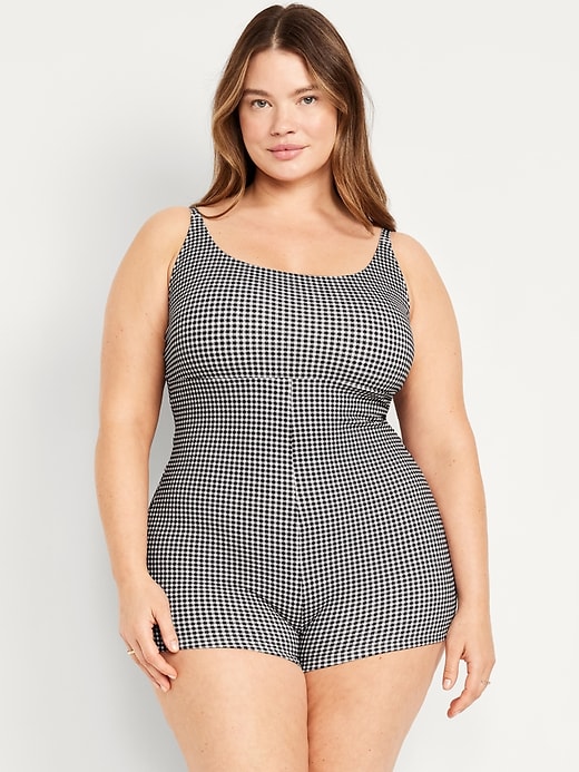 Image number 7 showing, Textured Swim Romper -- 2.5-inch inseam