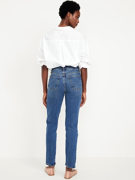 Image number 3 showing, High-Waisted OG Straight Floral Applique Ankle Jeans