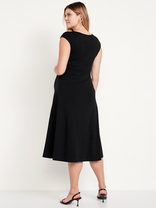 Image number 2 showing, Maternity Fit and Flare Midi Dress