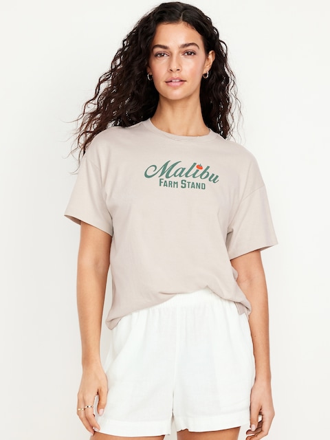 Vintage Crew-Neck Graphic T-Shirt - Malibu Farm Stand