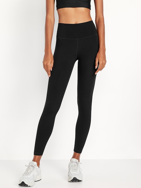 High-Waisted StudioSmooth 7/8 Leggings - Black Jack