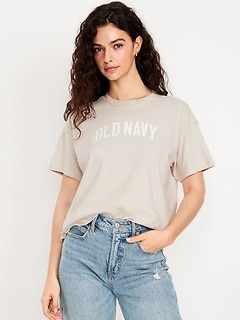 Vintage Crew-Neck Logo-Graphic T-Shirt